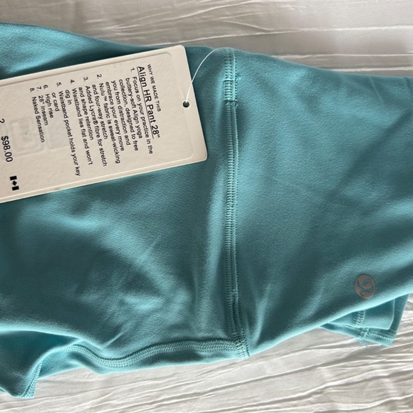 Lululemon Align Leggings size 2 Tidalwater Teal - Picture 2 of 3